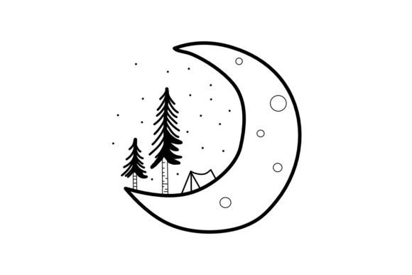 Download Tent on the Moon Procreate Brush Stamp - Procreate brush stamp Collection
