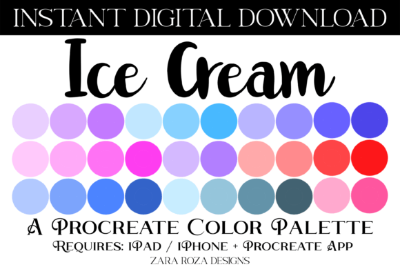 Download Ice Cream Procreate Color Palette - Premium Bundle