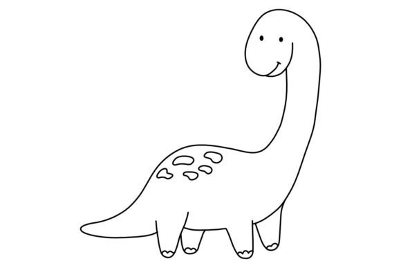 Download Dinosaur Line Art Procreate Brush Stamp - Procreate brush stamp Collection
