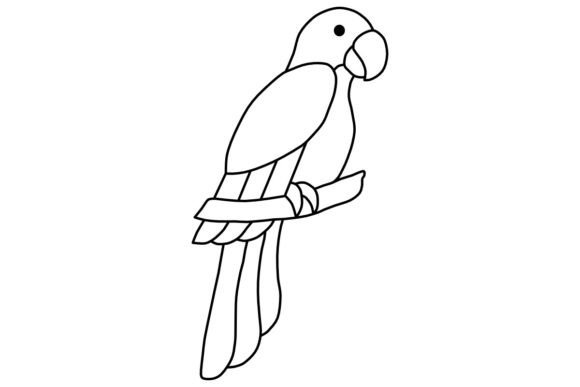 Download Parrot LineArt Procreate Brush Stamp - Procreate brush stamp Collection