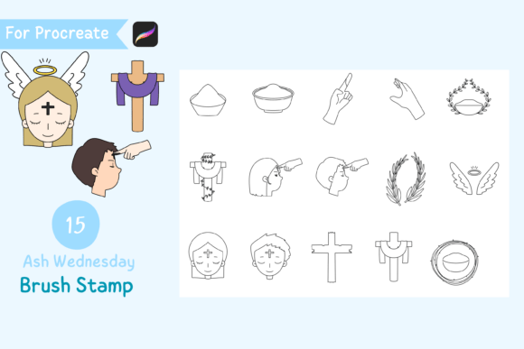 Download Procreate Brush Stamp Ash Wednesday - Procreate brush stamp Collection