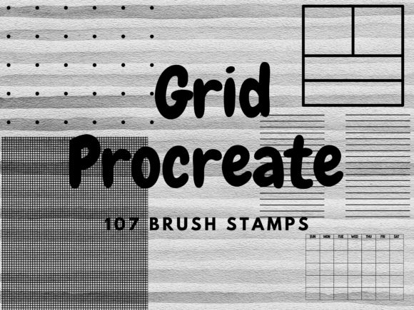 Download Grid Procreate Brush Stamps - Procreate brush stamp Collection