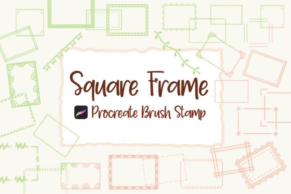 Download Procreate Brush Stamp ; Square Frame - Procreate brush stamp Collection