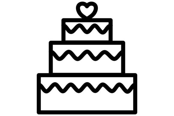 Download Cake Line Art Procreate Brush Stamp - Procreate brush stamp Collection
