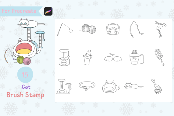 Download Procreate Brush Stamp Cat - Procreate brush stamp Collection