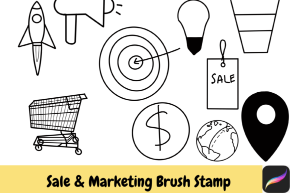 Download Marketing Procreate Brush Stamps IPAD - Procreate brush stamp Collection