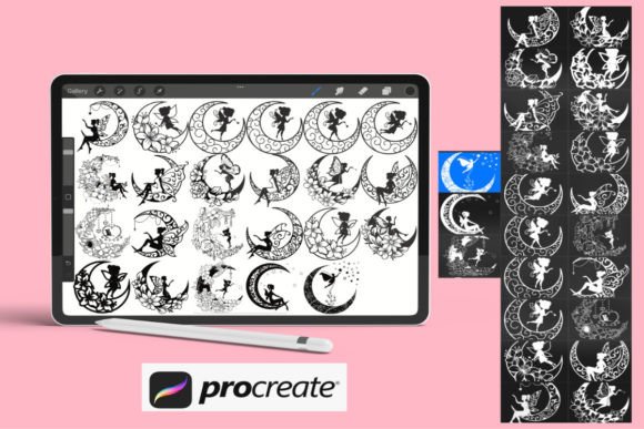 Download CrescentMoon Fairy Procreate Brush Stamp - Procreate brush stamp Collection