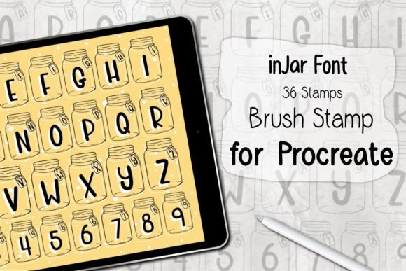 Download InJar Font ‪Procreate Brush Stamp‬ - Procreate brush stamp Collection