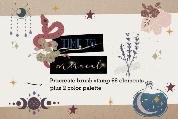 Download Time to Miracle 66 Procreate Brush Stamp - Procreate brush stamp Collection