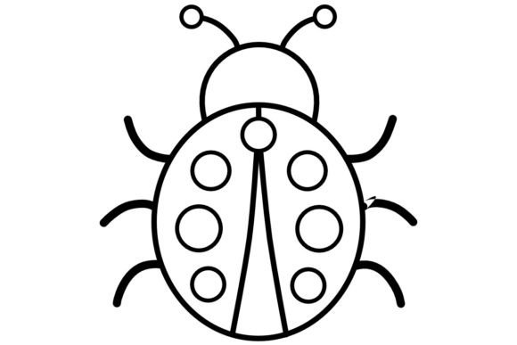 Download Ladybird LineArt Procreate Brush Stamp - Procreate brush stamp Collection