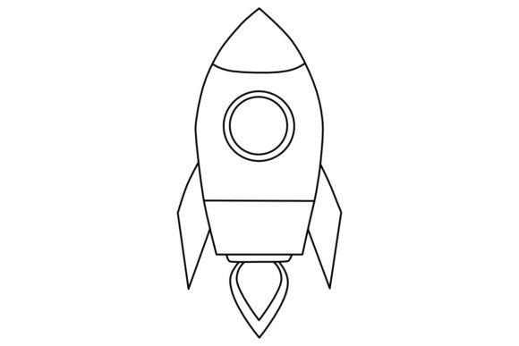 Download Rocket LineArt Procreate Brush Stamp - Procreate brush stamp Collection