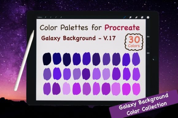 Download Procreate Color Palettes - Galaxy V.17 - Premium Bundle